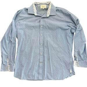 Ted Baker Endurance Men's Blue Long Sleeves Button Down Shirt Size 34/35